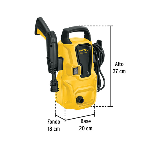 Hidrolavadora eléctrica 1,350 PSI, PRETUL