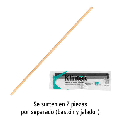 Jalador base acero galvanizado de 40 cm, con bastón de madera, KLINTEK
