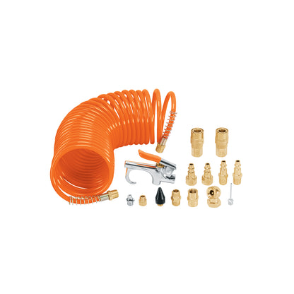 Juego de 15 accesorios neumáticos, cuerda 1/4” NPT