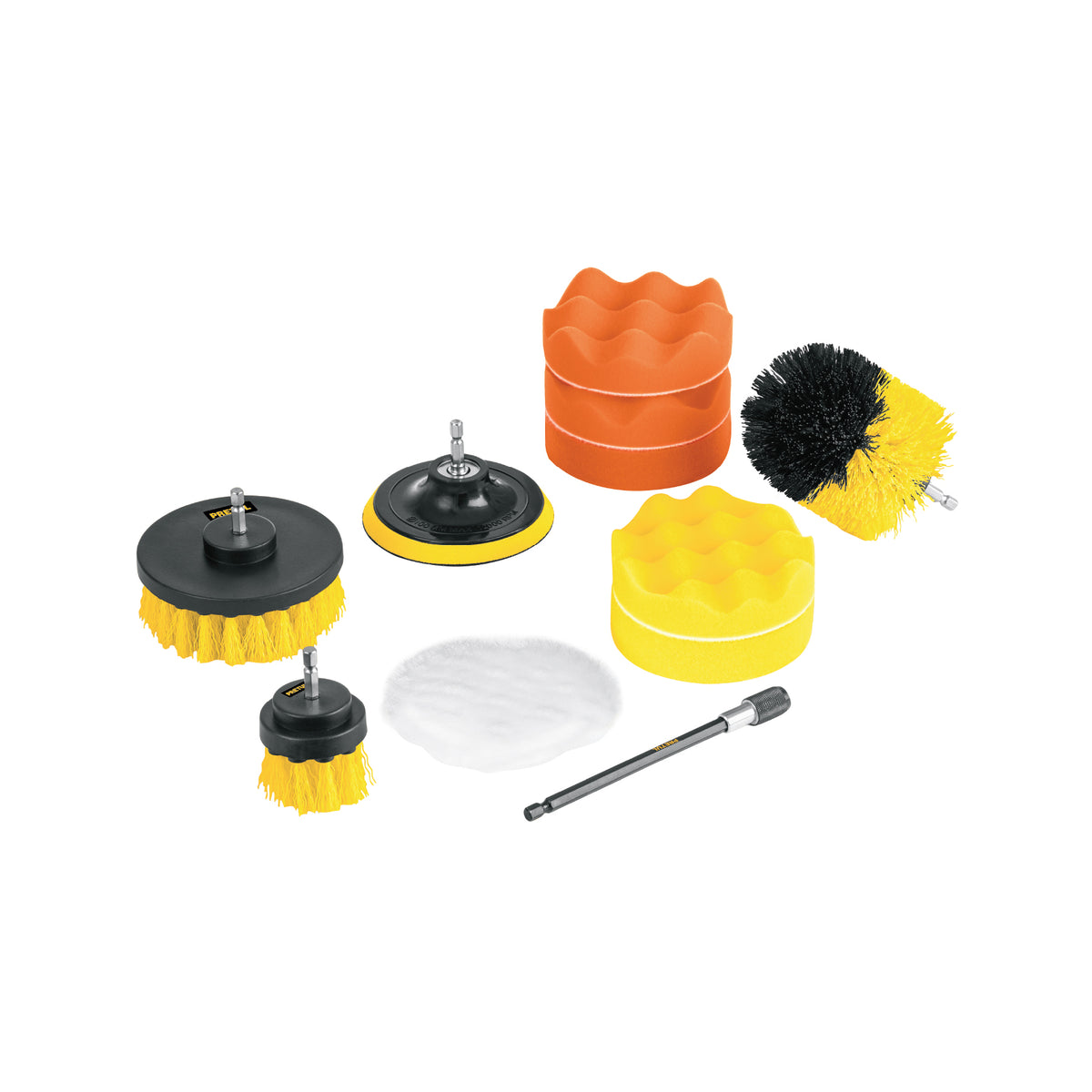 Juego de 11 accesorios de limpieza y pulido para taladro, PRETUL