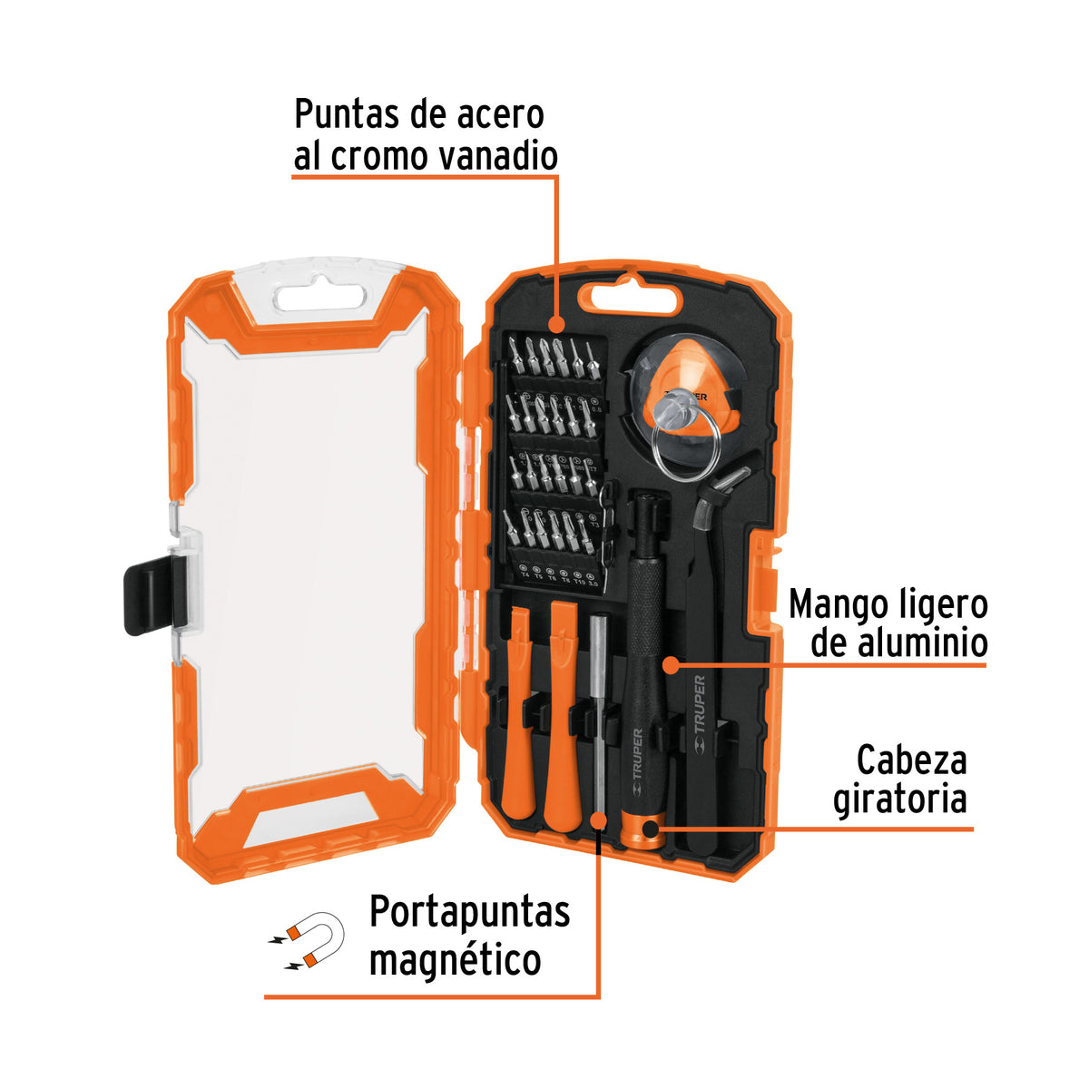 Juego de 32 piezas para reparación de electrónica