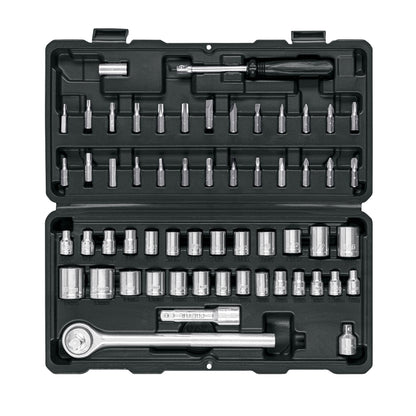 Juego de 60 herramientas 1/4” y 3/8” para mecánico, PRETUL