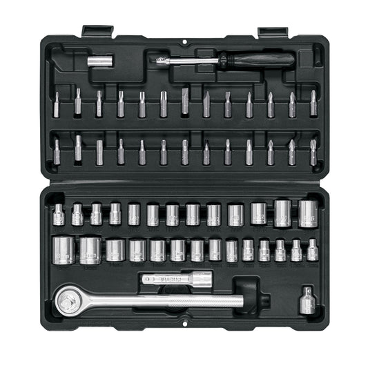 Juego de 60 herramientas 1/4” y 3/8” para mecánico, PRETUL