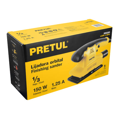 Lijadora orbital 1/3 hoja, 150 W, PRETUL