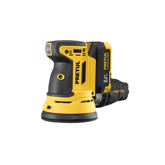 Lijadora roto-orbital 5”, 20 V, 1 batería 2 Ah, PRETUL