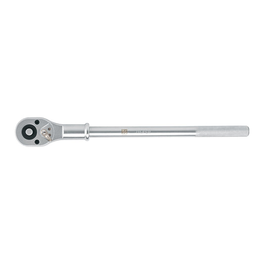 Matraca 3/4”, cabeza de pera, reversible y liberación rápida