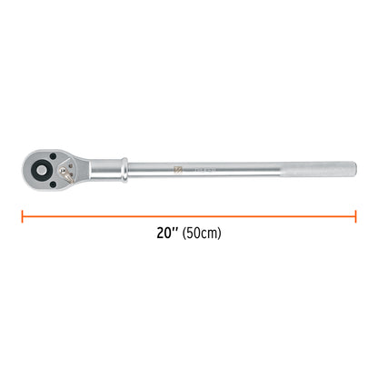 Matraca 3/4”, cabeza de pera, reversible y liberación rápida