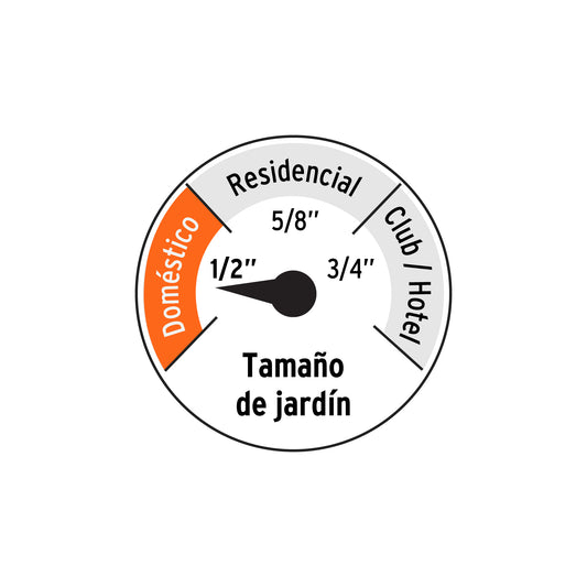 Manguera reforzada 1/2”, 3 capas, 10 m, conexiones plásticas