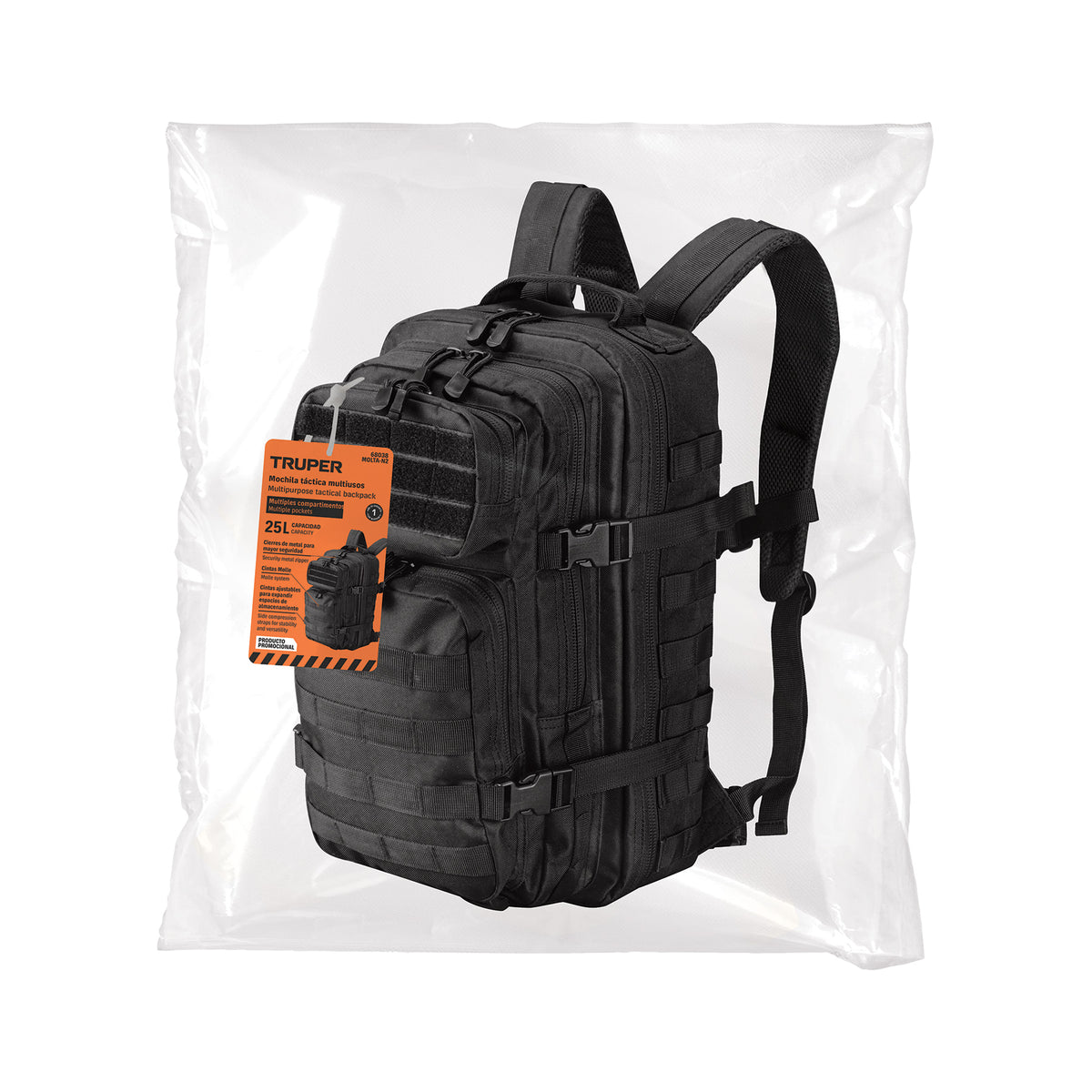 Mochila táctica negra, TRUPER