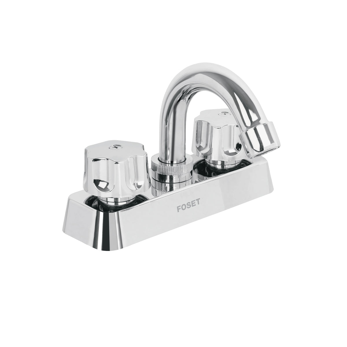 Mezcladora 4” lavabo, ABS, cuello curvo, BASIC