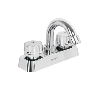 Mezcladora 4” lavabo, ABS, cuello curvo, BASIC