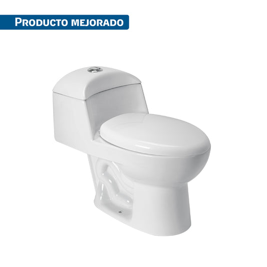 Sanitario one piece alargado de porcelana, blanco, FOSET