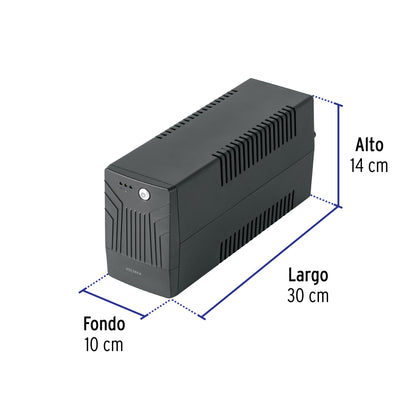 No Break 900 VA / 480 W con 8 contactos, Volteck