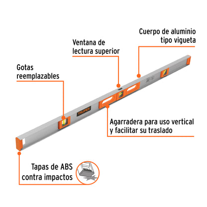 Nivel profesional de 36” con protección ABS