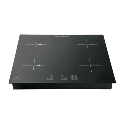 Parrilla inducción empotrable 60 cm, 4 quemadores, vidrio, RIVIERA