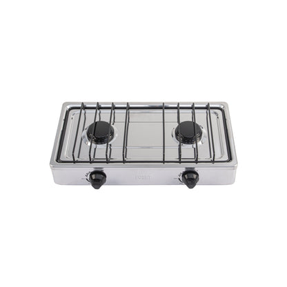 Parrilla de gas de sobreponer 2 quemadores, inox, FOSET