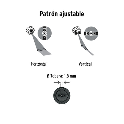 Pistola para pintar 20 V, 1 batería 2 Ah, PRETUL