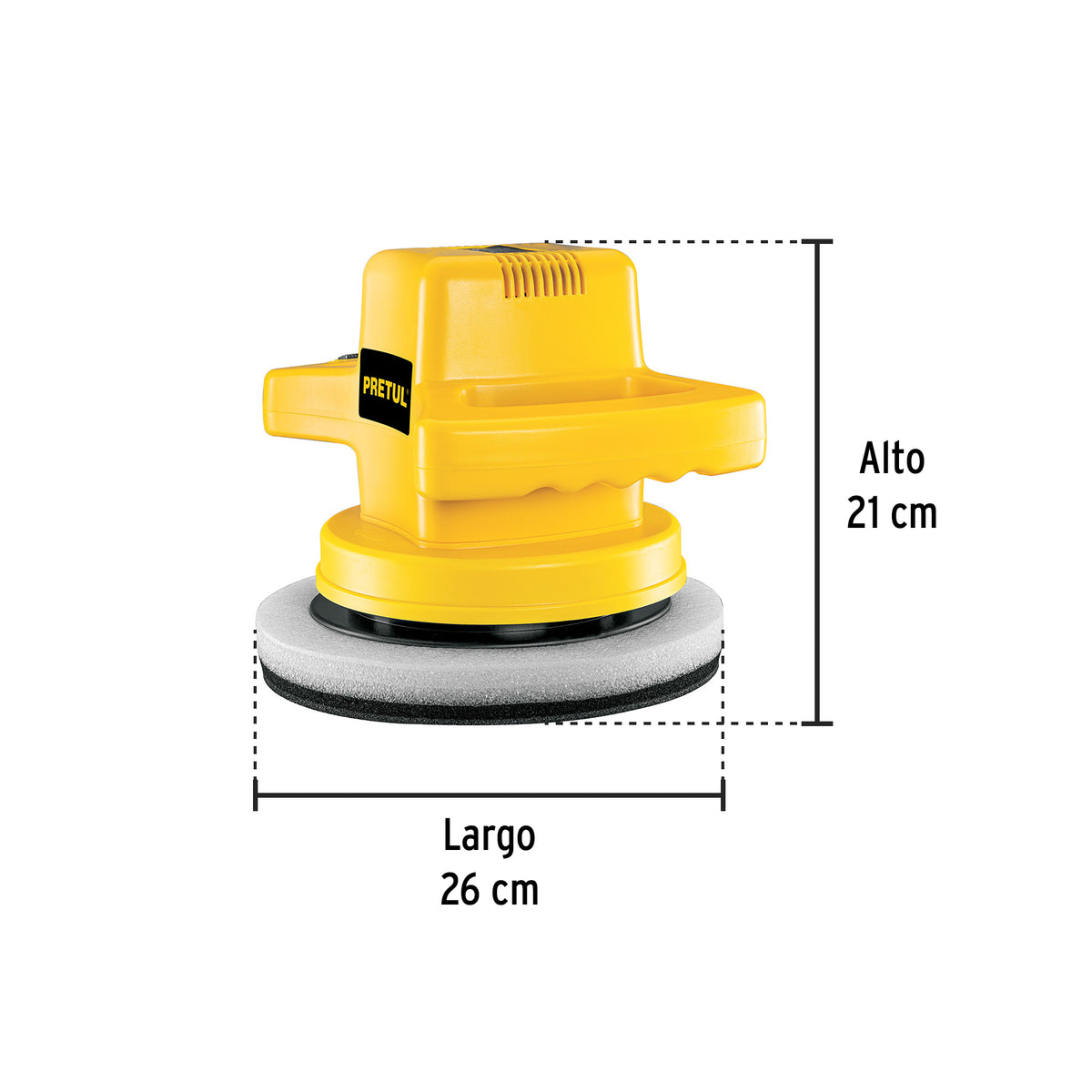 Pulidora roto-orbital 10”, 110 W, PRETUL