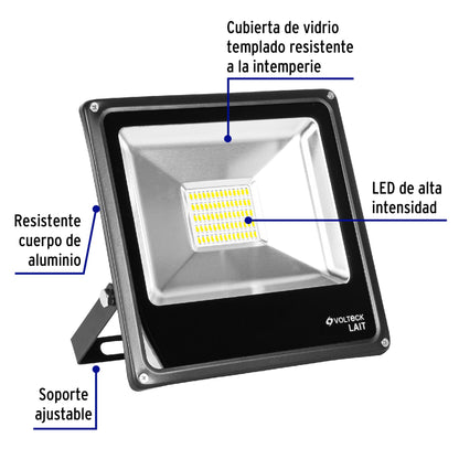 Reflector LED para exteriores 30 W, 6500 K, Volteck