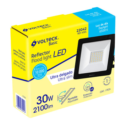 Reflector LED para exteriores 30 W, 6500 K, Volteck Basic