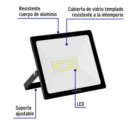Reflector LED para exteriores 50 W, 6500 K, Volteck Basic