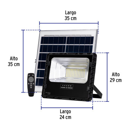 Reflector LED con panel solar 100 W, 6500 K, Volteck