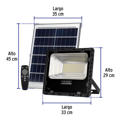 Reflector LED con panel solar 200 W, 6500 K, Volteck