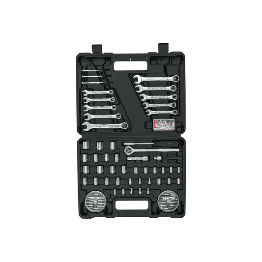 Juego de 71 herramientas 1/4” y 3/8” para mecánico, PRETUL