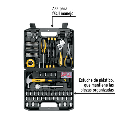 Juego de herramientas, 104 piezas, PRETUL
