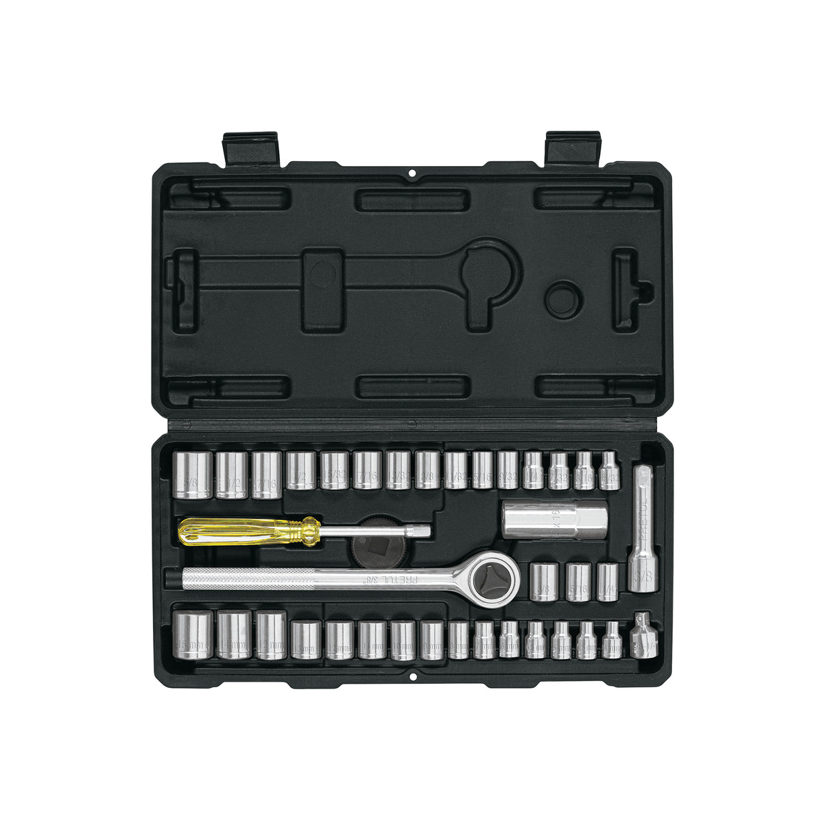 Juego de 39 herramientas 1/4” y 3/8” para mecánico, PRETUL