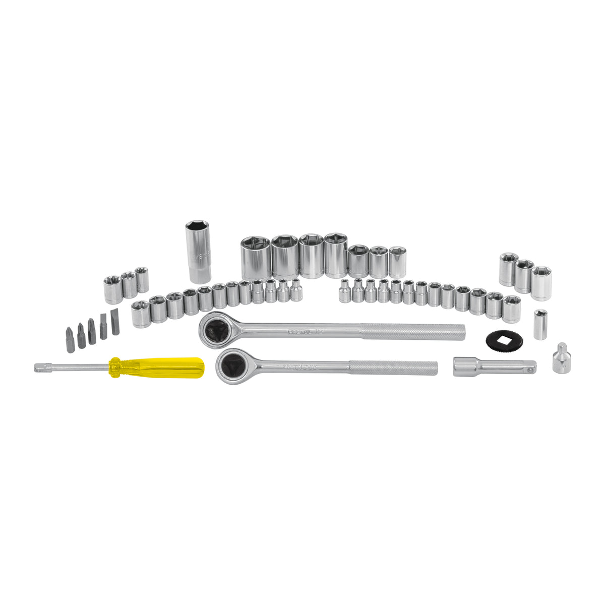 Juego de 51 herramientas 1/4”, 3/8” y 1/2” para mecánico, PRETUL