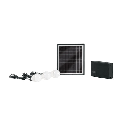 Sistema de iluminación solar 6 W con 3 lámparas LED, Volteck