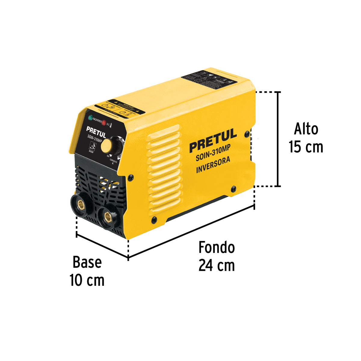 Mini soldadora inversora 100 A, 127 V, Serie 300, PRETUL