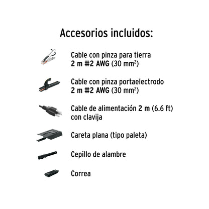 Soldadora inversora 200 A, bi-voltaje, Serie 500, PRETUL