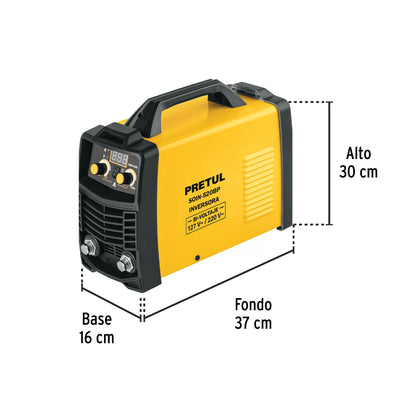 Soldadora inversora 200 A, bi-voltaje, Serie 500, PRETUL