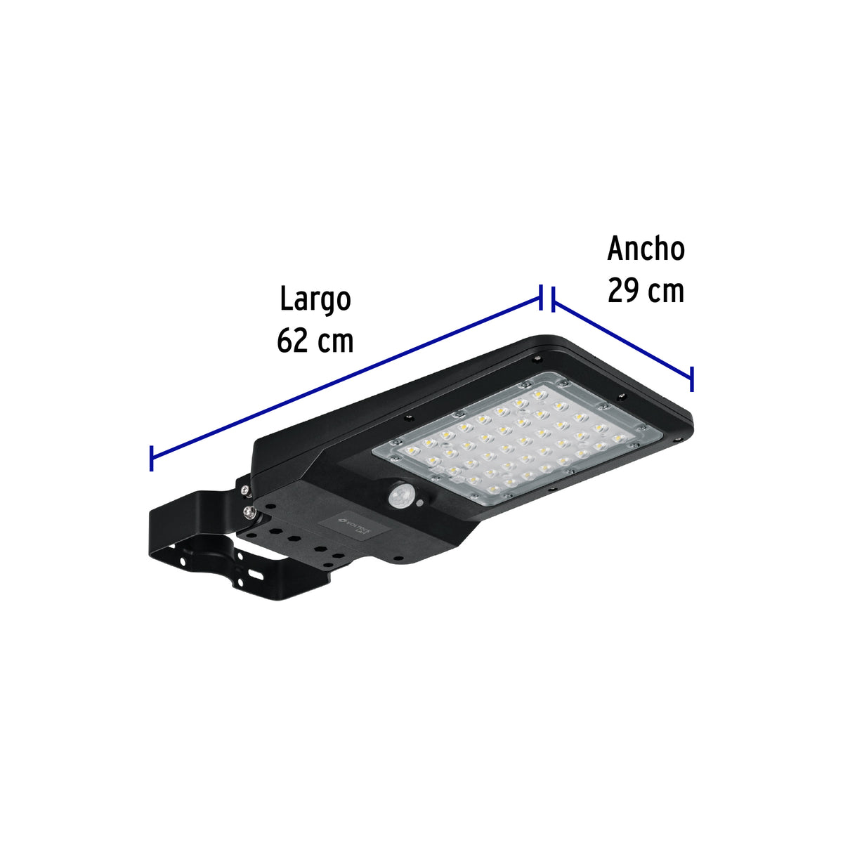 Luminario suburbano solar LED 8 W, 6500 K, con sensor de luz