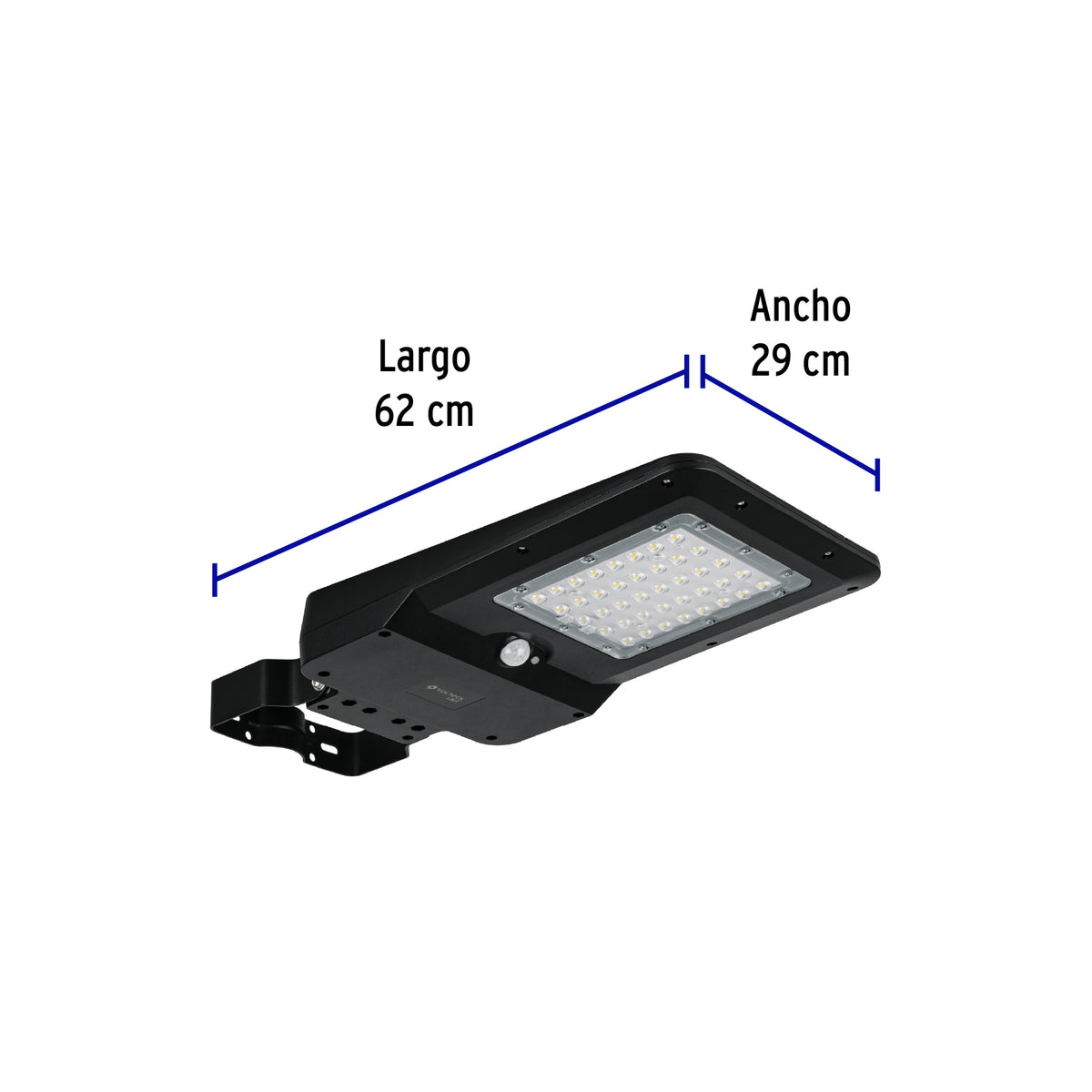 Luminario suburbano solar LED 15 W, 6500 K, con sensor de luz
