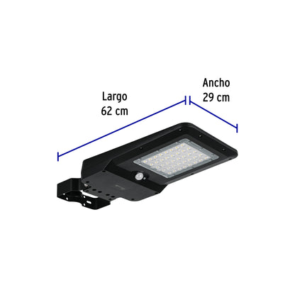 Luminario suburbano solar LED 15 W, 6500 K, con sensor de luz