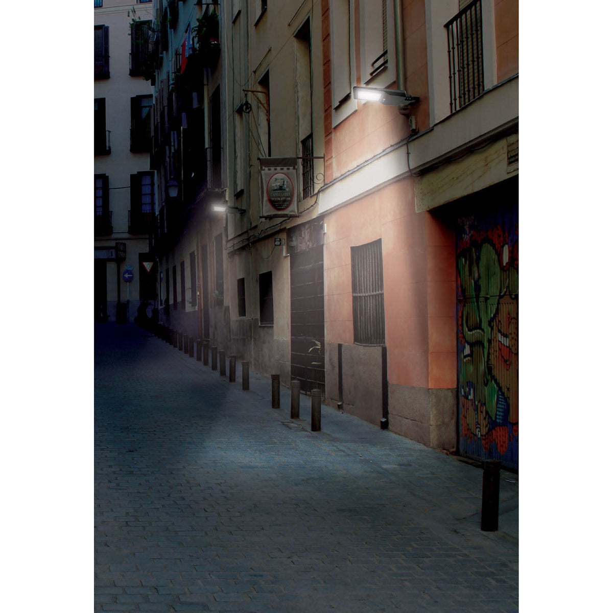 Luminario suburbano solar LED 40 W, 6500 K, con control remoto