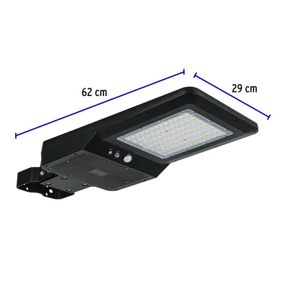 Luminario suburbano solar LED 40 W, 6500 K, con control remoto