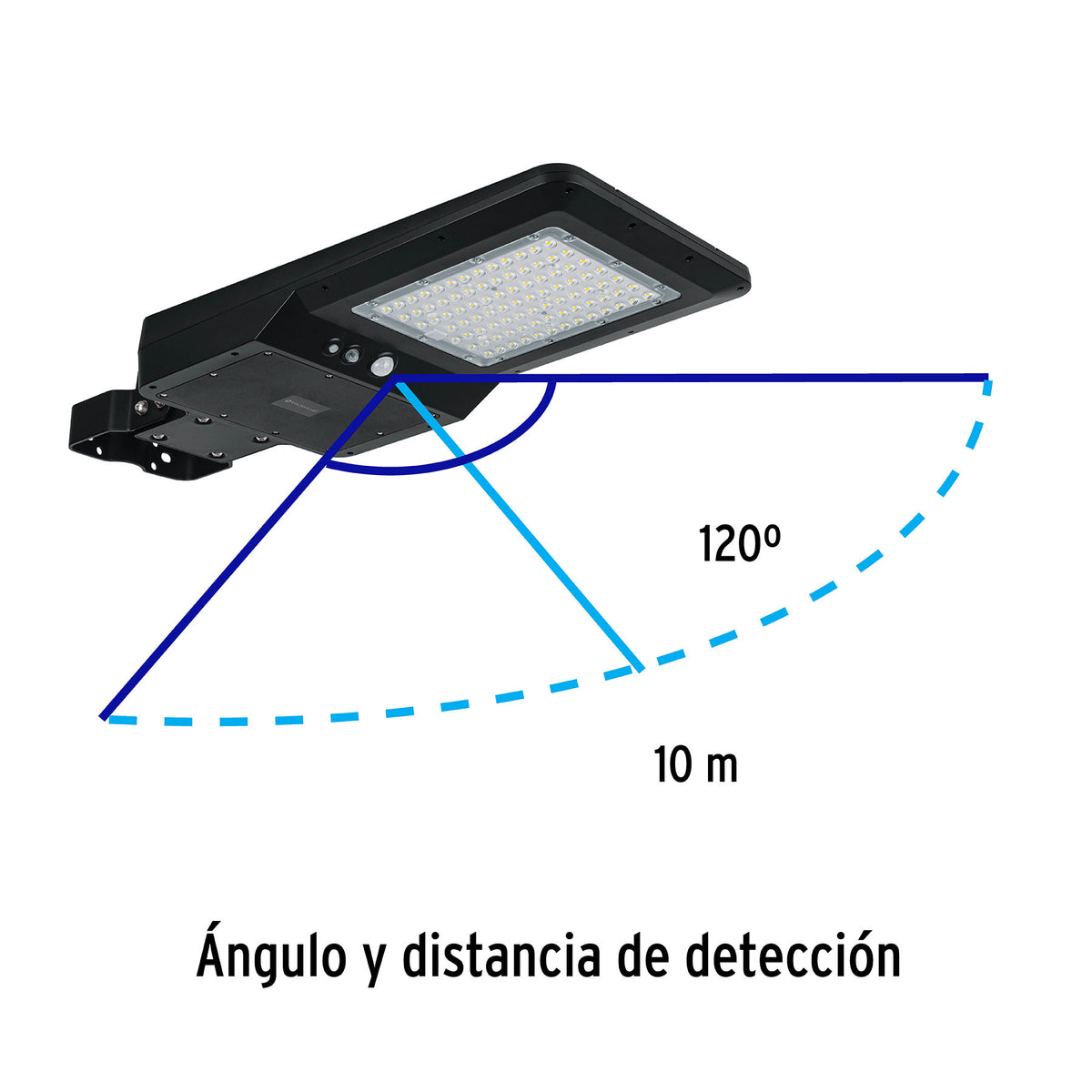 Luminario suburbano solar LED 40 W, 6500 K, con control remoto