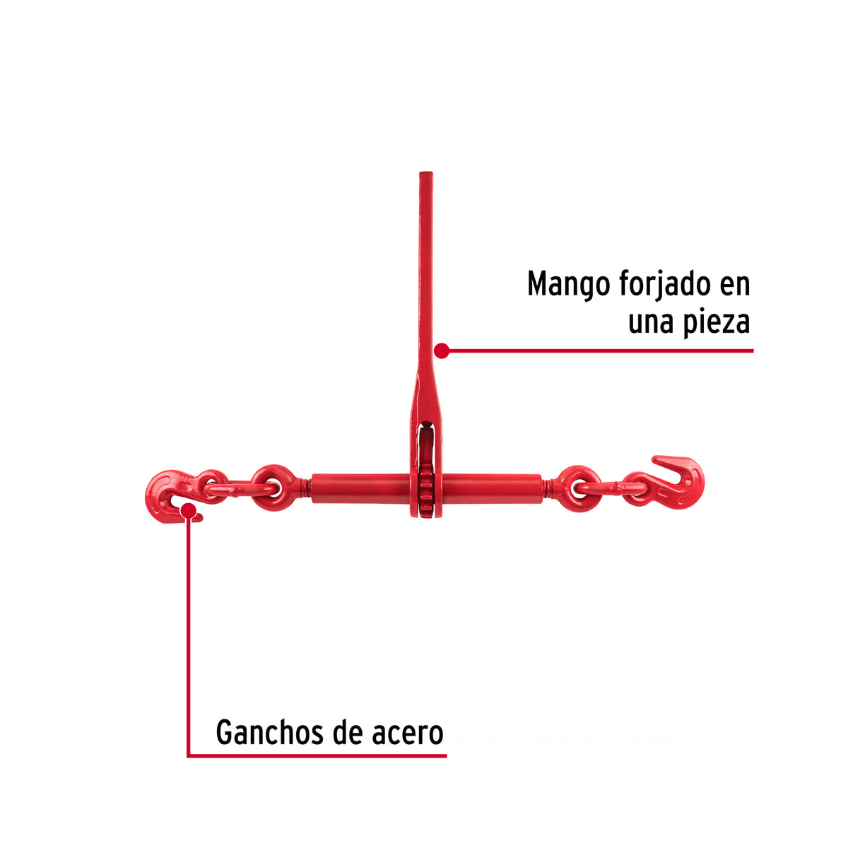 Tensor de cadena con matraca, 1/4” - 5/16”, FIERO