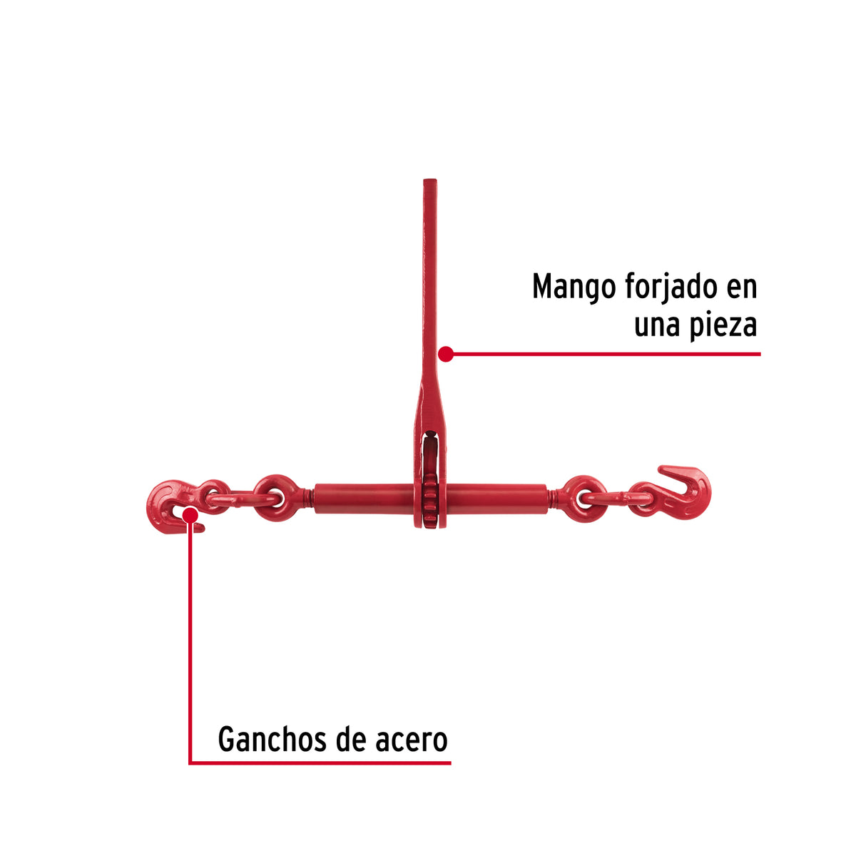 Tensor de cadena con matraca, 5/16” - 3/8”, FIERO