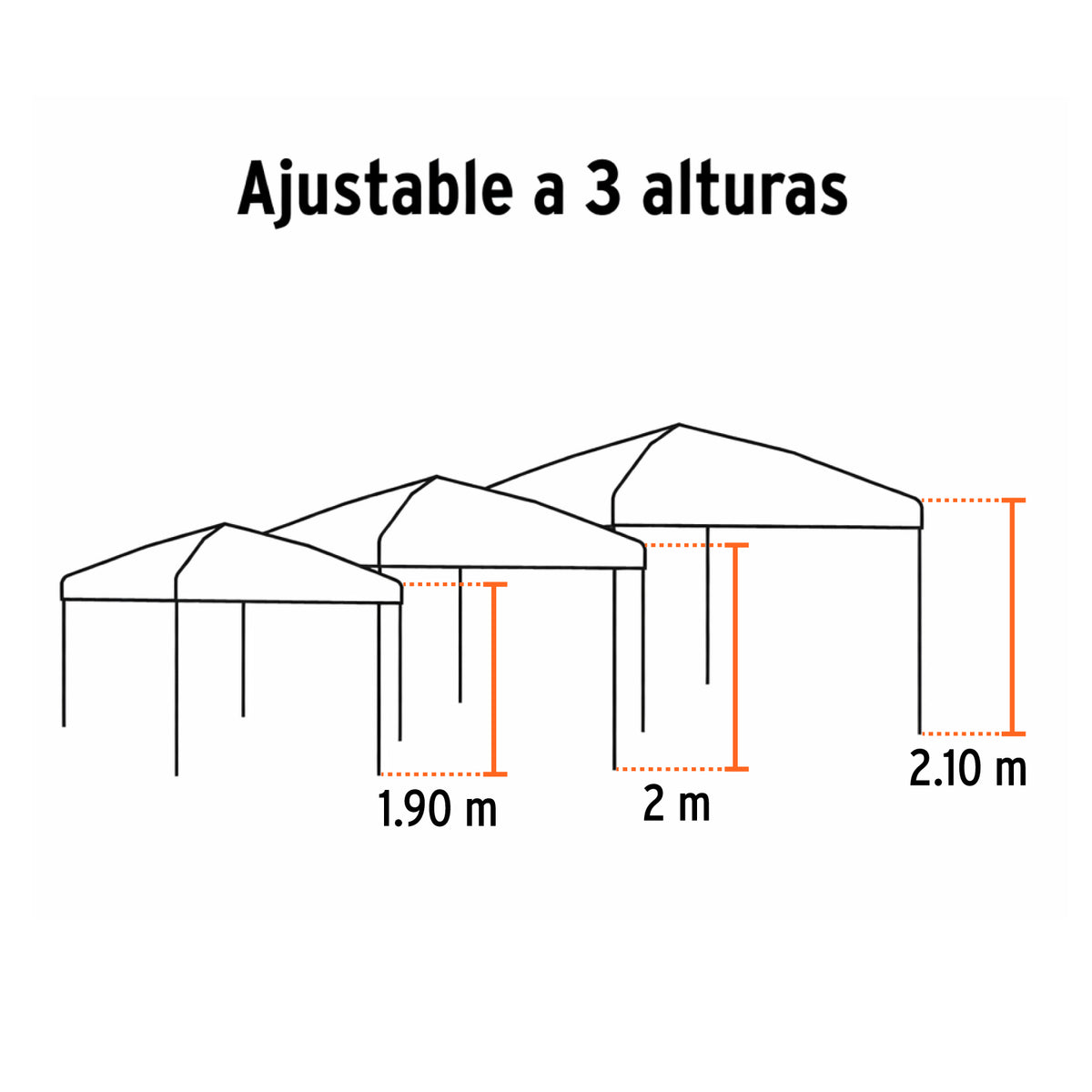 Toldo plegable de 3 × 3 m, TRUPER